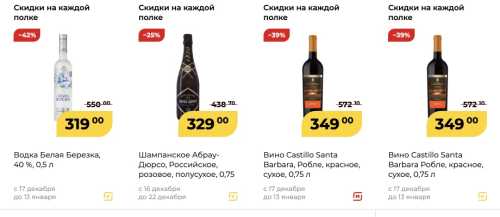 Алкоголь в магазине "Магнит" &mdash; каталог, цены, акции, доставка