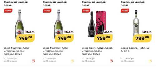 Алкоголь в магазине "Магнит" &mdash; каталог, цены, акции, доставка